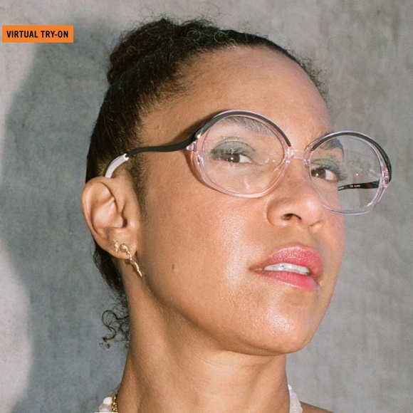 NWT Caddis Reading Glasses. Orpheus - Polished Clear Pink. 0.0x magnification - Picture 5 of 6